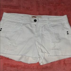 White Denim Shorts
